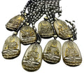 70 Degree Crystal Obsidian Eight Milling Cutter Glass Buddha Religious Pendant Necklaces Sweater Chain Tasbeeh Beads MegaBDM