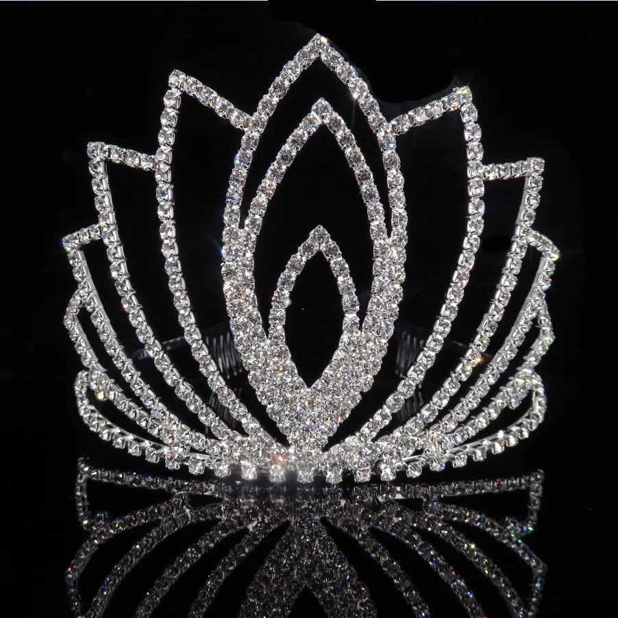 Women Wedding Rhinestone Crown Birthday Crystal Crown Tiaras for Girls