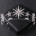 Mori Princess Double Layer Diamond Wedding Bridal Pageant Rhinestone Crystal Tiaras Crown Molding Headpieces for Queens