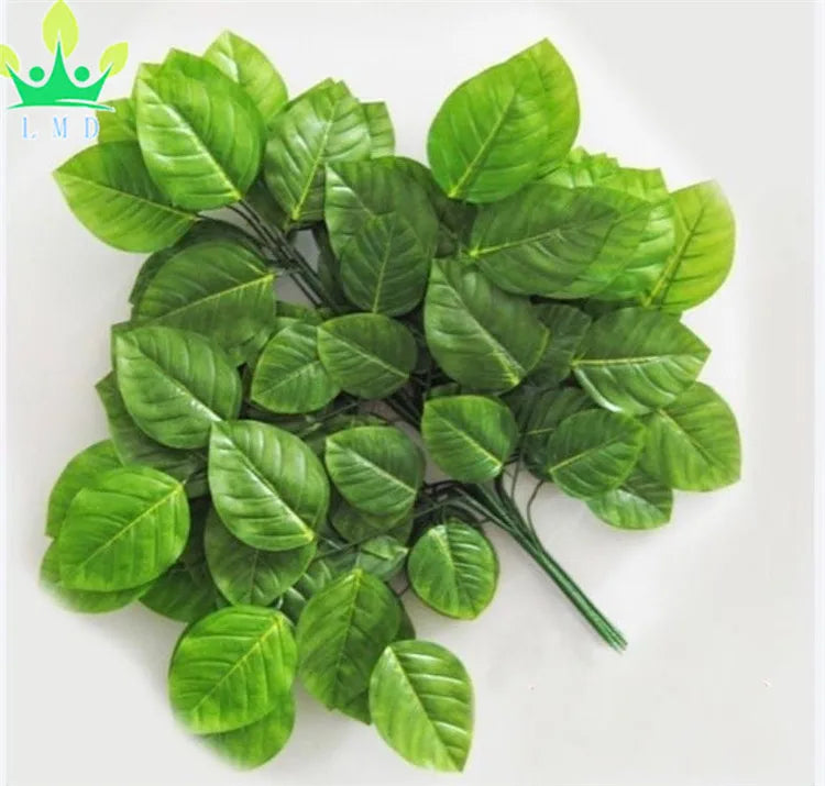 Simulated Magnolia Branches with Big Plastic Leaves for Home Hotel or Shopping Mall Decoration Plastic Flower Type