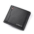 Black PU Leather Wallet Business Multi-card Pocket Credit Card Holder Men's Short Coin Purse