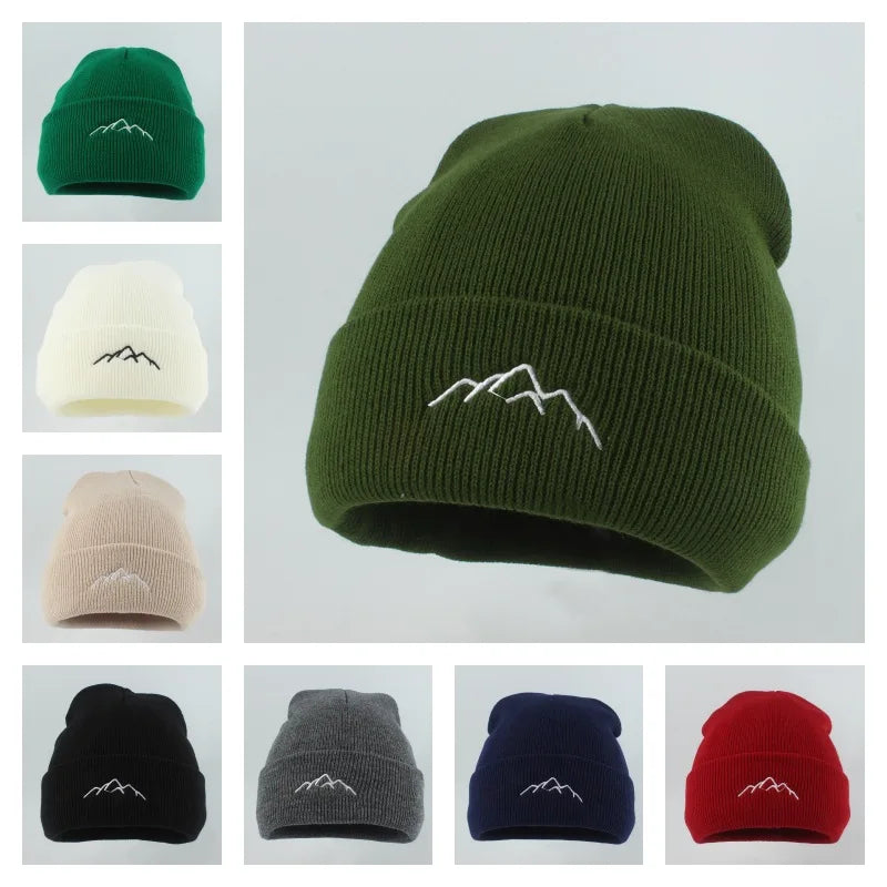 Custom Unisex Adult Autumn Winter Thick Beanie New Design Casual Acrylic Printing Plush Cuffed Beach Travel Common