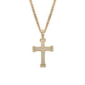 CN385   Hip Hop Cross Pendant Micro Pave With CZ Stones Necklace Men Gift Jewelry