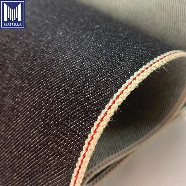 Wholesale 100% Organic Cotton 15oz Indigo Rope Dyed Selvedge Denim Heavy Stiff Raw Vintage Style Twill Woven Weft Fabric Girls