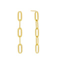 Wholesale Paper Clip Long Chain Earrings 925 Sterling Silver Long Earrings Jewelry Personalized Earings Long Fashion Jewelry