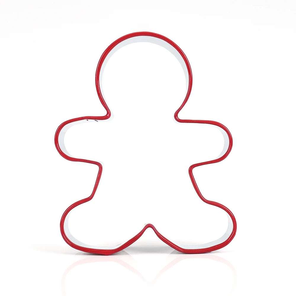 Christmas Theme Cute Gingerbread Man Stainless Steel Cookie Vegetable Cutter Mold