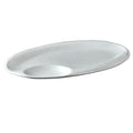 Restaurant Dinnerware 12 Inch Chip and Dip Serving White Melamine Oval Dinner Plate with Saucer