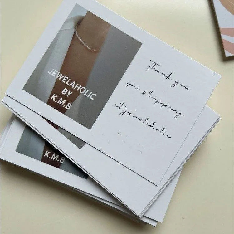 Wholesale Custom Popular Printed Fashion logo Holder Kraft Paper Jewelry Necklace Earring Business Card