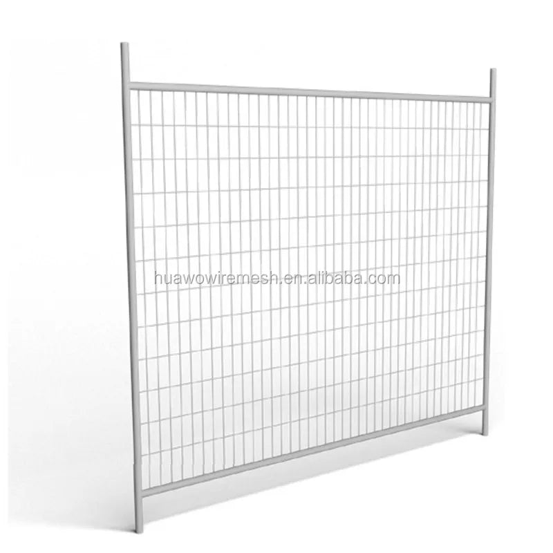 Portable 8x8 Galvanized Steel Temporary Fence Panels Anti-Climb Eco-Friendly Waterproof Powder Coated Customizable Gate