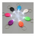 Ychon Customized Mini UV LED Flash Torch Keychain Metal Key Ring with Custom Silk Screen Printing
