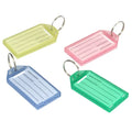 Wholesale clear Plastic Key Tag ID Name Label with Key Ring