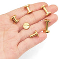 Solid Brass Double Cap Chicago Binding Screw
