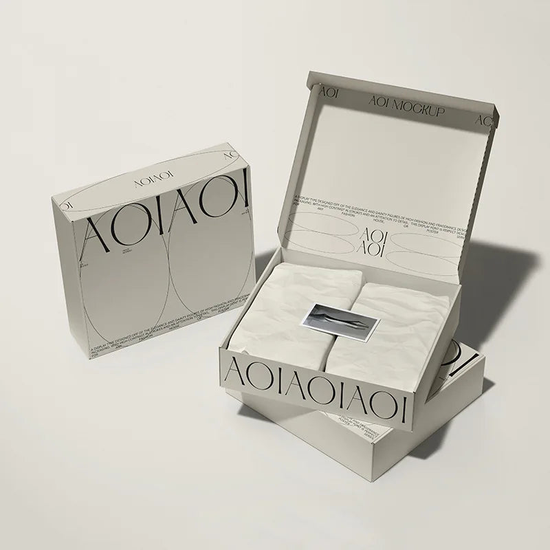 Custom Uv logo Printed Packaging Box Clothing Accessories Empty Box Color Printing White Card Hard Corrugated Box