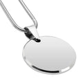 Tungsten Steel Customized Laser Engraved Photo Logo Zircon Pendant Necklace Classic Minimalist Couple Party Jewelry