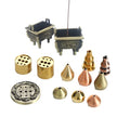Chinese Cheap Home Decoration Luxury Mini Incense Stick Modern Round Custom Brass Metal Incense burner Holder