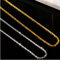 Best Gift Women's Luxury New Silver Gold Stainless Steel Trendy Sparkling Clavicle Chain Chokers Necklace Wedding Anniversary