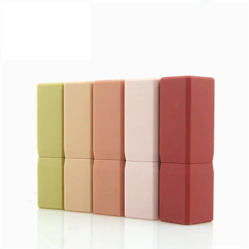 Manufacturers Custom Multi-color Screen Printed Plastic Matte Texture 18g Lipstick Empty Tube Cosmetic Injection Molding