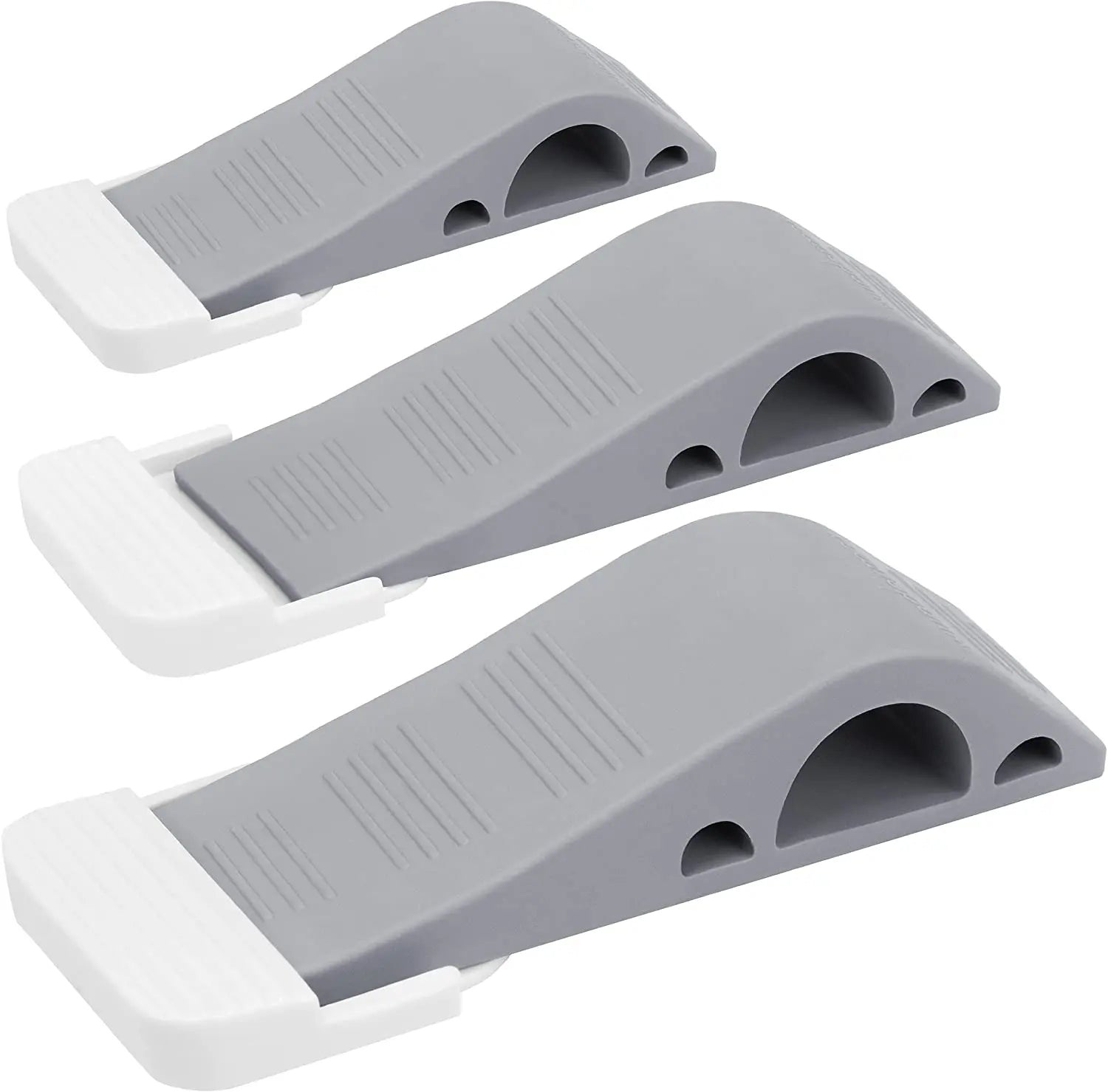 Door Stop Wedge  for Bottom of Door Rubber Security Wedge Stackable Heavy Duty Door Stoppers With Holder for Home Office Class