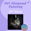 30x30CM DIY Elegant Cat Wall Decor Diamond Painting Full Round Beads Creative Animal Diamond Painting Kit for Beginner