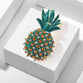 New Fashion Rhinestone Oil Popular New Pineapple Retro Diamond Brooch