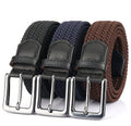 Metal Buckle Custom Logo Men's Golf Hunting Jeans Gun Use Casual Unisex Nylon Canvas Stretch Woven Web Braided Elastic Belt