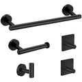 Black Industrial Eco-Friendly Five-Piece Stainless Steel Hotel Bathroom Hardware Set Toilet Accessories Boxed
