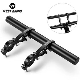 WEST BIKING Aluminum Carbon MTB Bike Lamp Bracket Handlebar Extender for BMX Cruisers Enhanced Cycling Bicycle Handlebar