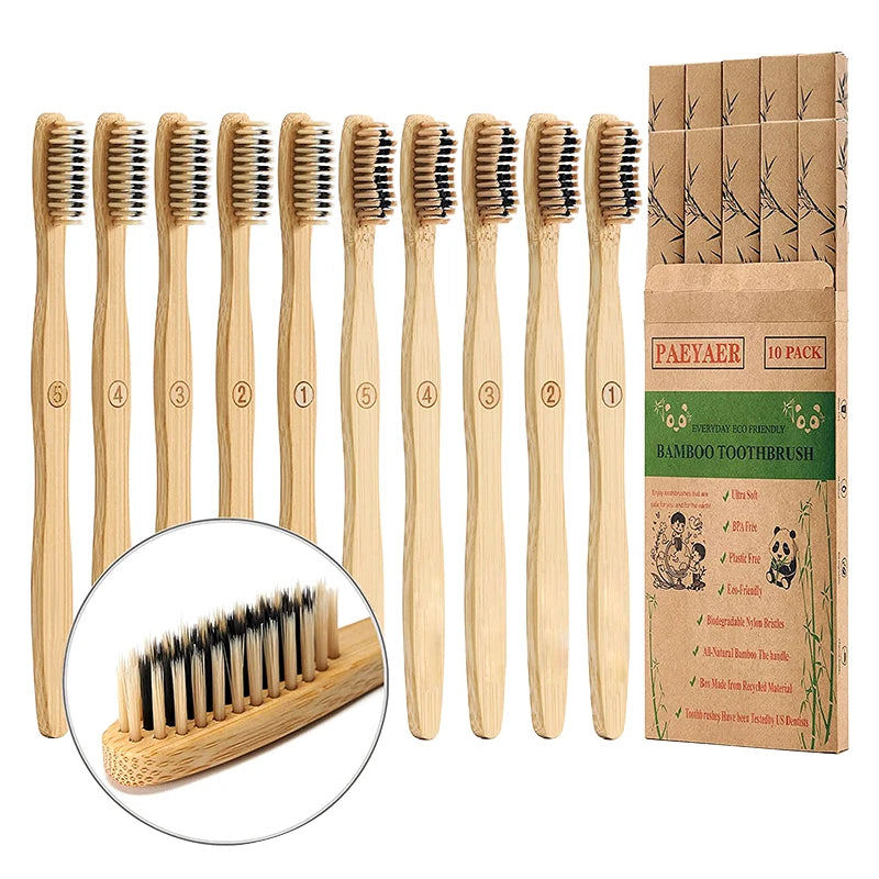 Eco-Friendly Biodegradable for Toothbrush Soft Nylon Bristles BENBEN Brand Customized Packaging Logo OEM for Home Travel Use