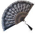 Spanish Victorian Hand Fan Wedding Party Favor Fancy Dress Folding Lace Pocket Handfan