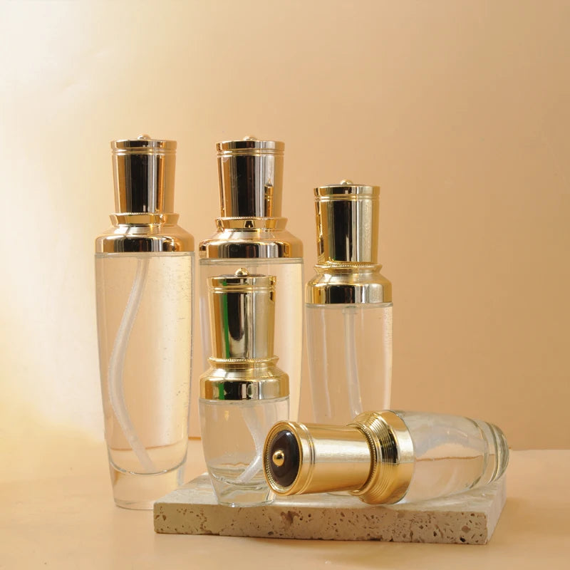 Customized Color 20ml 30ml 50ml 100ml 120ml Cosmetic Lotion Pump Glass Bottle
