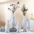 Nordic Ceramic Dwarf Vase with Distinctive Design Luxury Modern Home Living Room Entrance for Wedding Dried Flowers Ornaments