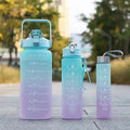 TY 2L Stock Wholesale 3-piece PP+PC Sports Kettle Straw Half Gallon Time Marker American Style Large Capacity Travel Outdoor Use