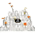 Round Flower Arrangement Small Vase French Relief Clear Nordic Decorative Glass Vases Glass Jar Transparent Art Deco Plate Glass
