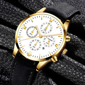 2024 Wholesale Men's Fashion Business Stainless Steel Watches Casual Calendar Clock Male Quartz Watches