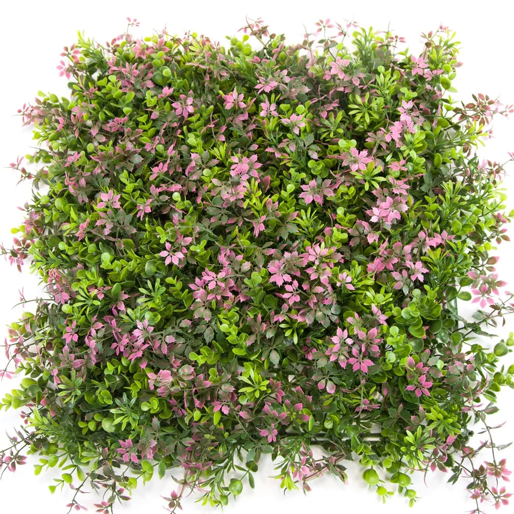 Outdoor UV Resistant Artificial Plant Wall Panel with Realistic Mixed Foliage Artificial Vertical Garden for Wall Decoration