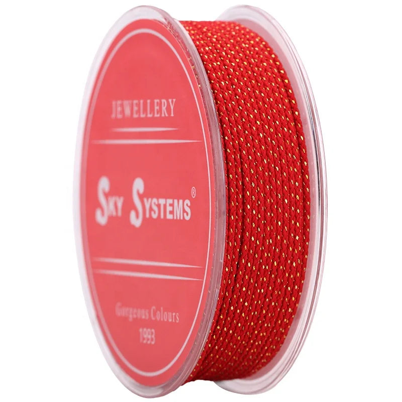 M2 1.2mm Jewelry Cord Polyester Thread 8meter Jewelry Accessories Bracelet and Necklace Material Golden 81 Colors