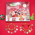 24 Grid Christmas Charm Bracelet Making Kit Gold Surprise Gift Santa Claus Christmas Tree for Girls Children's Wedding Jewelry