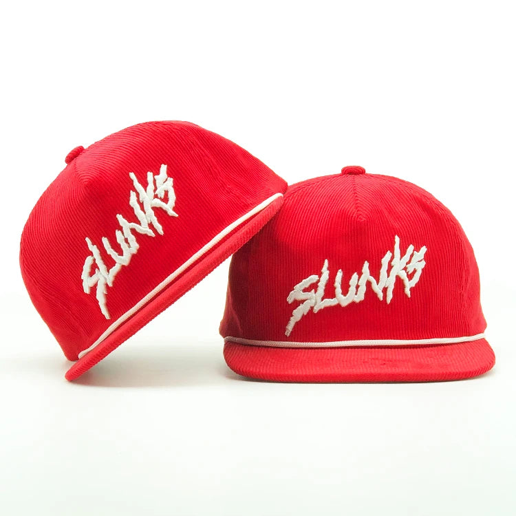Men Women Custom Corduroy Unstructured 5 Panel Common Sports Embroidery Snapback Caps with Rope