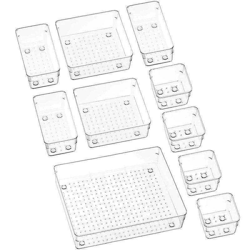 10-piece Set Desktop Organizer Pen Holder Underwear Cosmetic Storage Box Organizer