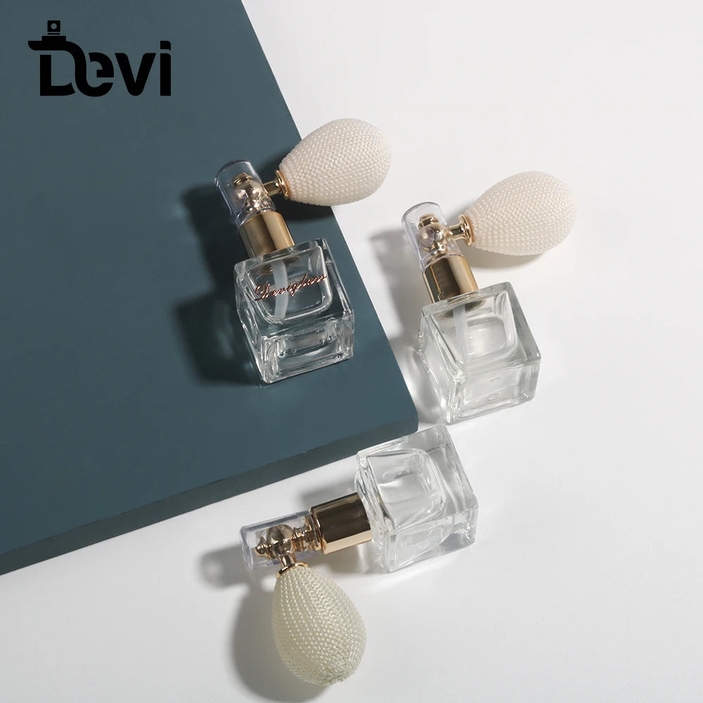 Devi Wholesale OEM/ODM 10ml 50ml Luxury Fragrance Sprayer Atomizer Refillable Empty Glass Perfume Bottles