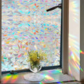 3D Rainbow Window Decorative rainbow Suncatcher Removable Glass Block Static Cling Window Film