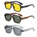 Wholesale 2024 New Flat Top Square Pilot Sun Glasses Double Bridge Fashion Men Shades Sunglasses for Driving