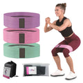 NQ SPORTS 2024 Hot Printed Exercise Fabric Booty Bands Gym Yoga Fitness Hip Resistance Band Set for Women Glute Squat Training