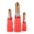 HRC55 Straight Groove 45 60 90 Degree 4-flute CNC Carbide Cutter Tool Chamfer Milling Cutter Chamfering End Mill