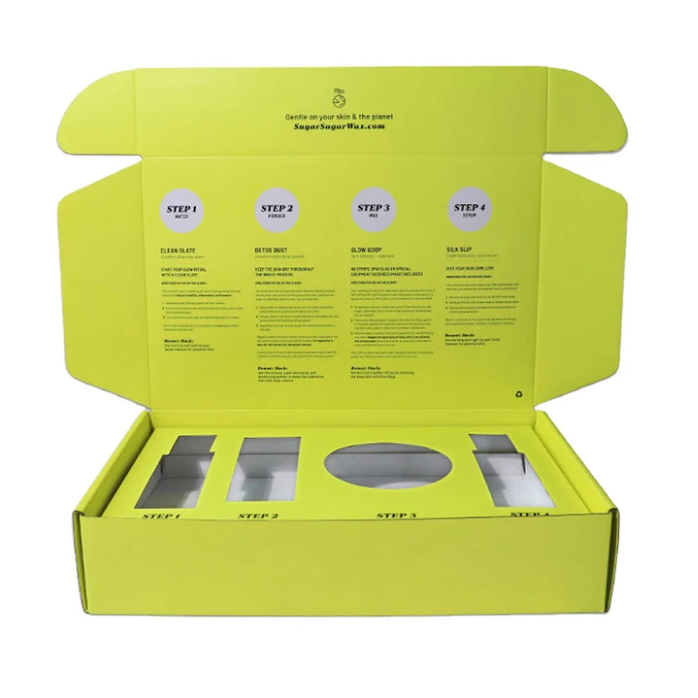Custom Corrugated Paper Cosmetic Mailer Box Essential Oil Package Box With Paper Inner Tray