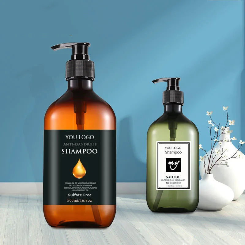 Factory Price 16oz Empty Round Shampoo Pump Bottle 500ml Label Recycling Plastic Bottles