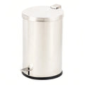 O-Cleaning 18L Stainless Steel Pedal Bathroom Trash Can With Inner BucketStep-on Kitchen Garbage CanSoft Close Lid Rubbish Bin