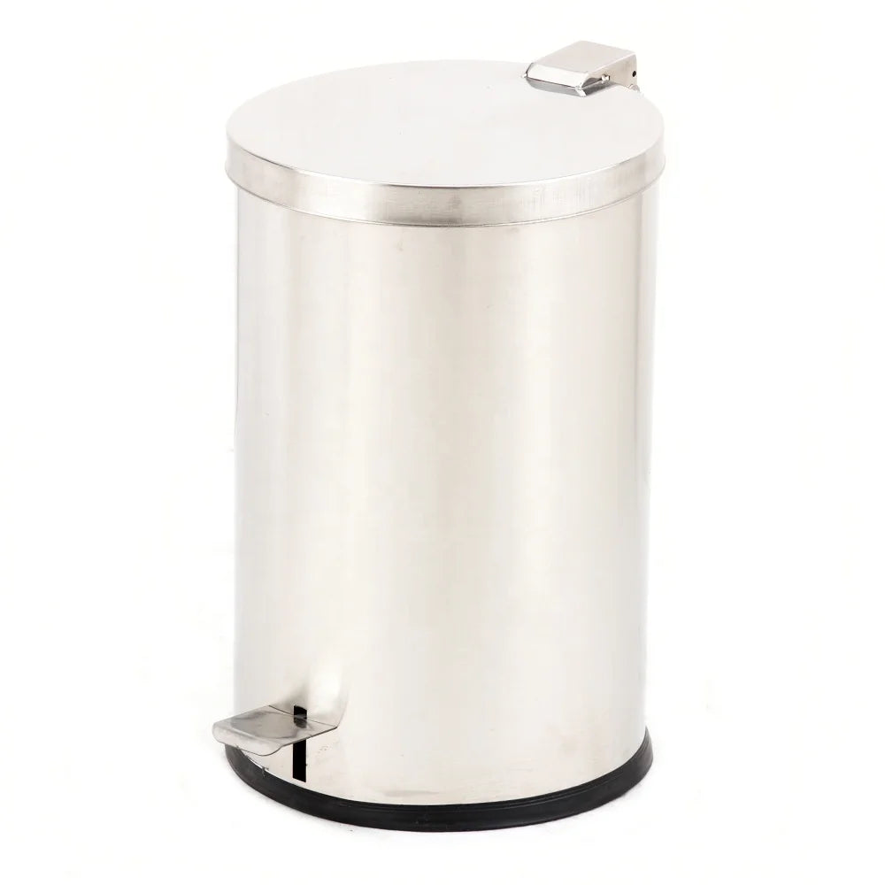 O-Cleaning 18L Stainless Steel Pedal Bathroom Trash Can With Inner BucketStep-on Kitchen Garbage CanSoft Close Lid Rubbish Bin