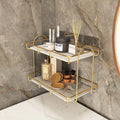 Bathroom Countertop Organizer Metal Vanity Organizer Shelf High Capacity Storage Rack for Skincare Perfume Cosmetics