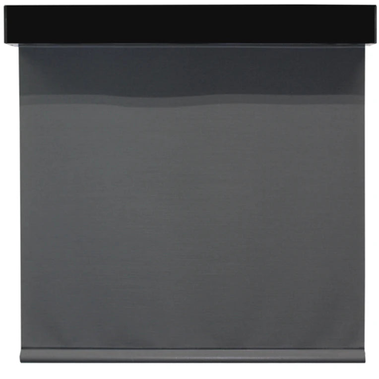 Black Manual Fascia Roller Blind Blackout Fabric Roller Shades with Aluminum Cover Cassette Chain Wand Control for Shades Use